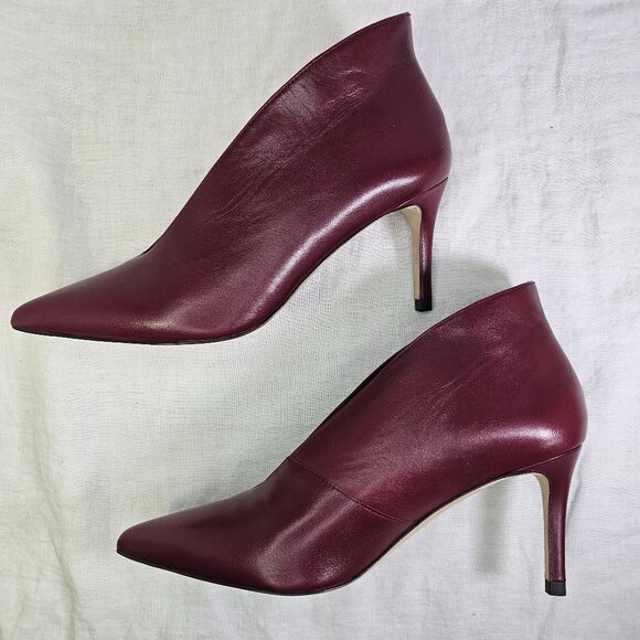 Corrina Genuine Napa Leather 3” High Vamp Pump EU39.5 US9.5 Black Raspberry - Picture 3 of 14